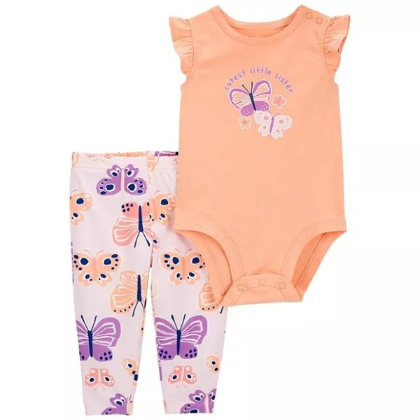 Baby Carter's 2-Piece Butterfly Bodysuit & Pant Set