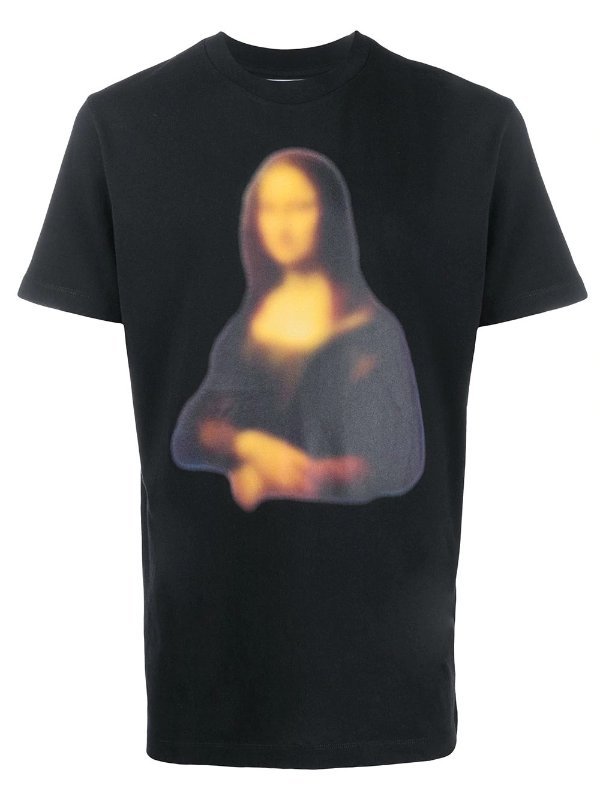 Blurred Monalisa print T-shirt