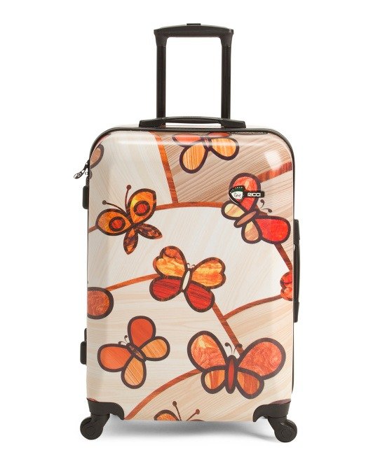 24in Mozaic Butterflies Hardside Suitcase