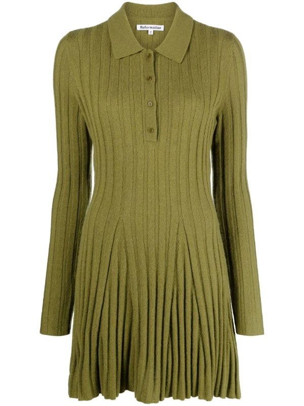 Green Walsh Cashmere Mini Dress | Browns