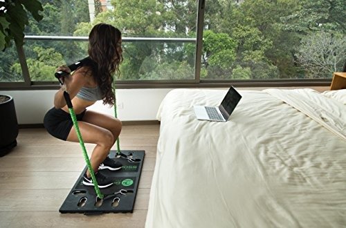 BodyBoss Home Gym 2.0 - Full Portable Gym Home Workout Package + 1 Set of Resistance Bands - Collapsible Resistance Bar, Handles - Full Body Workouts for Home, Travel or Outside