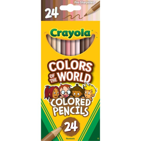 Colors of the World Colored Pencils, Assorted Colors, Beginner Child, 24 Pieces