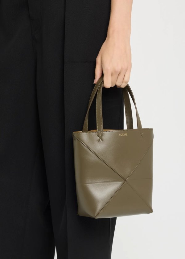 Puzzle Mini Leather Top-Handle Bag