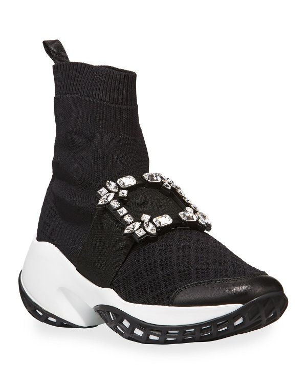 Viv Run Crystal Sneaker-Style Booties