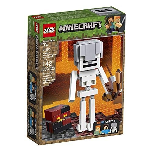 Minecraft BigFig Skeleton with Magma Cube Building Kit , New 2019 (142 Piece)