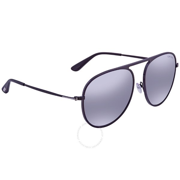 Jason Grey Smoke Mirror Aviator Men's Sunglasses FT0621-01C