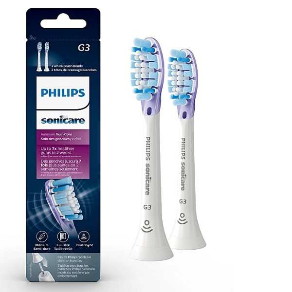 Sonicare® Premium Gum Care Replacement Brush Heads in White (2-Pack) 