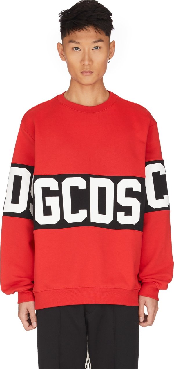 Logo Band Pullover - Red
