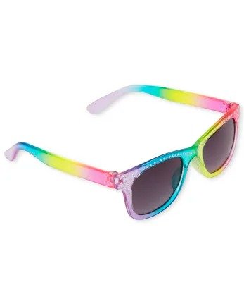 Toddler Girls Rainbow Ombre Jeweled Traveler Sunglasses | The Children's Place - MULTI CLR
