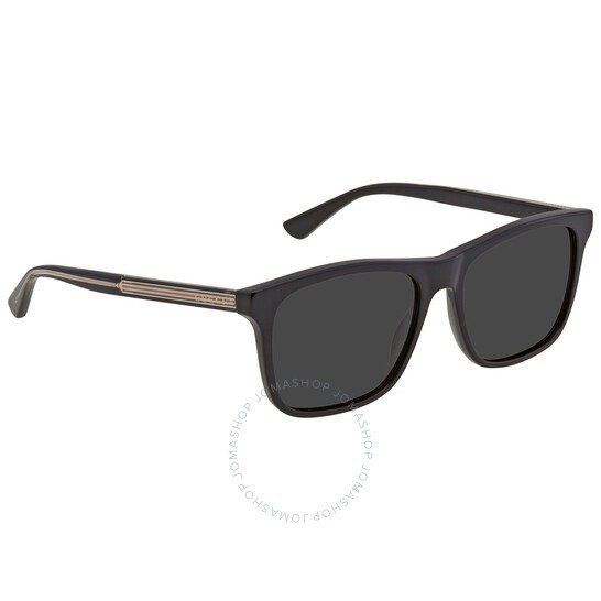 Polarized Grey Square Men's Sunglasses GG0381SN 007 57