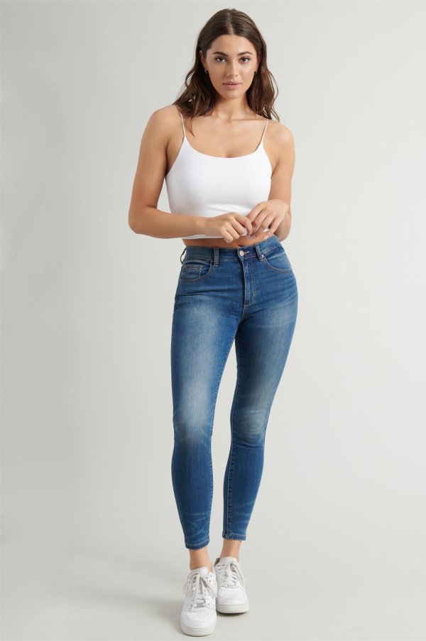 High Rise Ankle Jegging - Imperial Indigo Blue