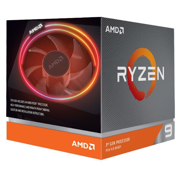 AMD Ryzen 9 3900X 12C24T 带 Wraith Prism RGB散热器
