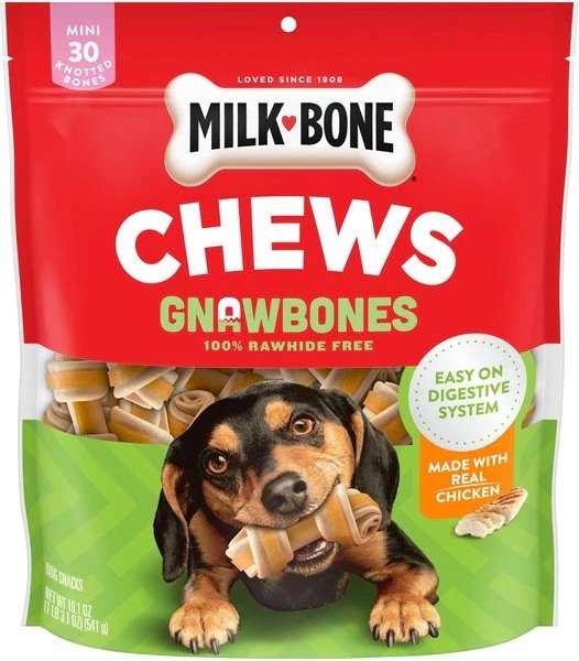Gnaw Bones Mini Chicken Flavored Bone Dog Treats