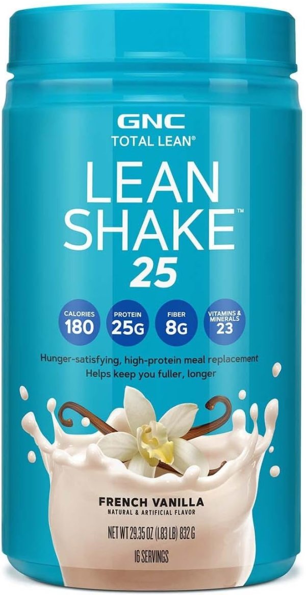Total Lean | Lean Shake 25 Protein Powder | High-Protein Meal Replacement Shake | French Vanilla | 16 Servings
