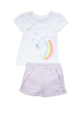 Toddler Girls Tee and Bubble Shorts Set