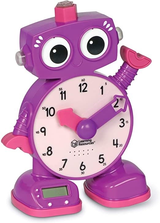 Resources Tock TheClock, Amazon Exclusive, Educational Talking Clock, Ages 3+, Purple (LSP2385AMZ)