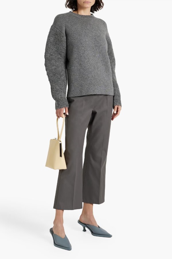 Brushed wool and cashmere-blend sweater