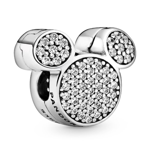 Mickey Mouse Icon Pave Clip Charm by Pandora