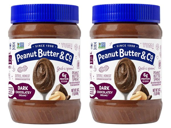 Peanut Butter & Co. 黑巧克力花生酱 16oz 2罐装