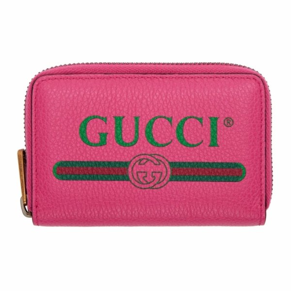 - Pink Logo Zip Around Wallet