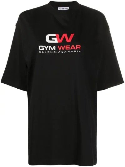 Gym Wear logo print T-shirt | Balenciaga | Eraldo.com