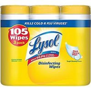 Lysol® Disinfecting Wipes, Lemon and Lime Blossom Scent, 35-Count Tub, 3-Pack