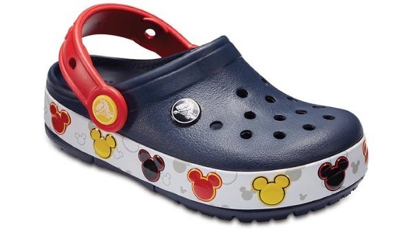 儿童Crocband™ Mickey™ 米奇闪灯鞋，还有米妮款