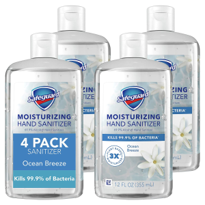 Safeguard Moisturizing Hand Sanitizer, 12 Oz, Pack of 4