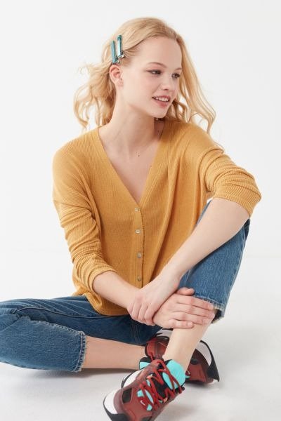 Out From Under Courtney Waffle Knit Cardigan
