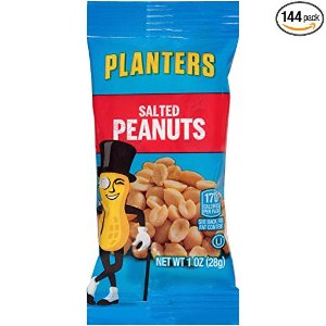 Planters Single Serve Salted Peanuts (1oz Bags, Pack of 144)