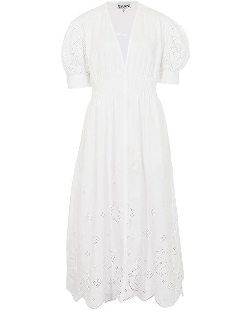 Waisted white dress