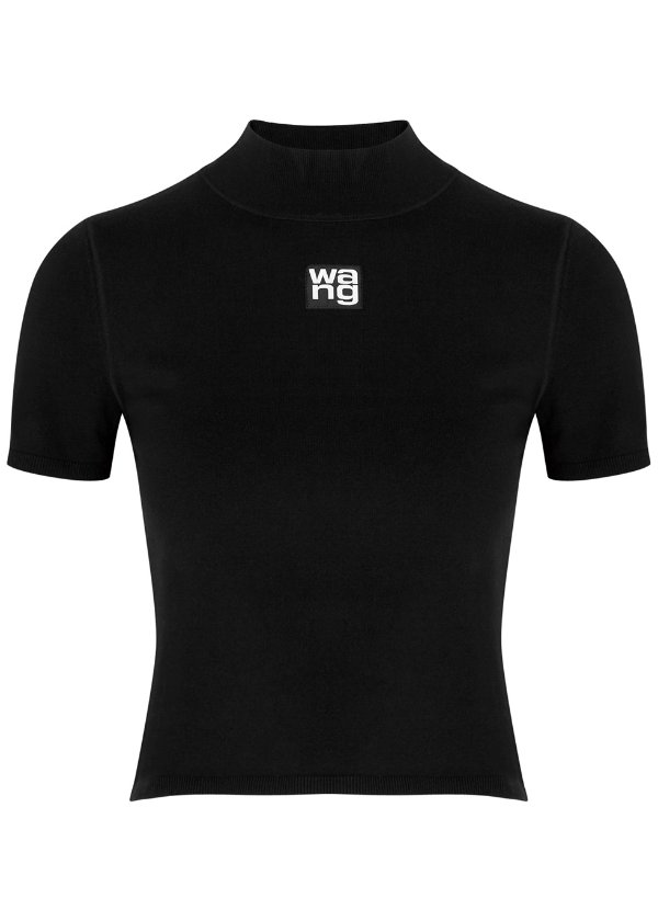Foundation black logo stretch-knit T-shirt