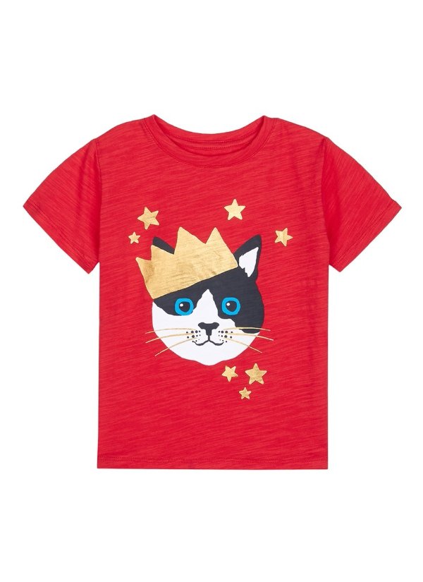 Little Starters x Lane Crawford | Crown cat print kids T-shirt | Kids | Lane Crawford - Shop Designer Brands Online