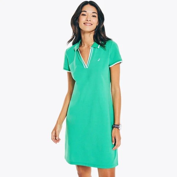 SUSTAINABLY CRAFTED OCEAN POLO DRESS