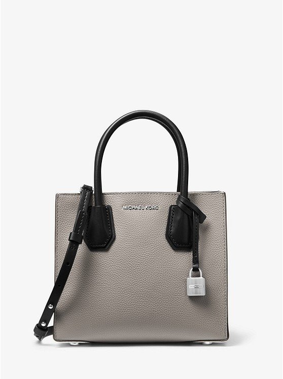 Mercer Medium Two-Tone Pebbled Leather Crossbody Bag