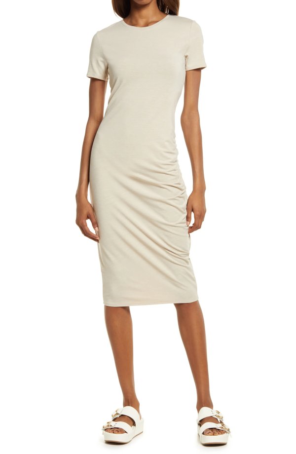 Side Ruched Body-Con Dress