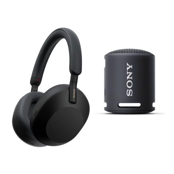 WH-1000XM5 Wireless Noise Canceling Headphones (Black) withXB13 EXTRA BASS Speaker