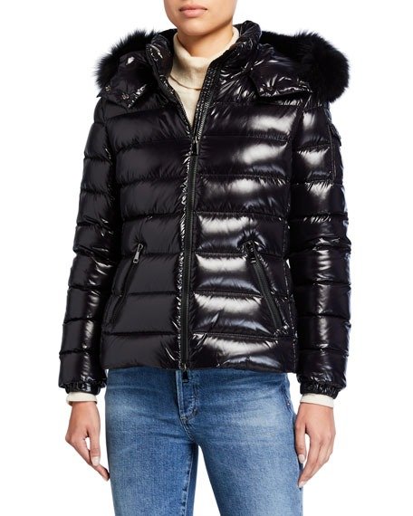 Bady Puffer Jacket w/ Fur-Trim Hood