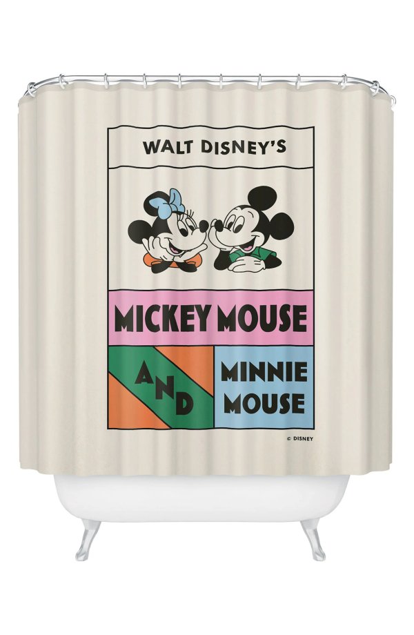 Disney x Society6 Mickey & Minnie Shower Curtain