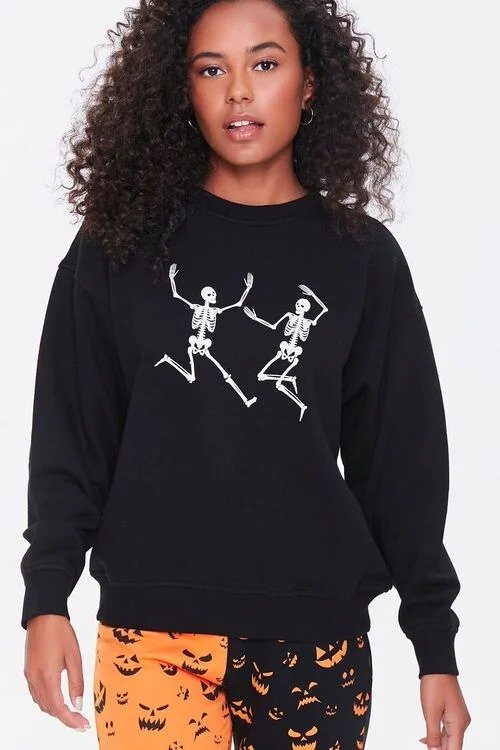 Dancing Skeleton Graphic Pullover