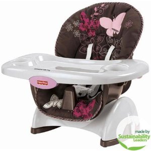 Fisher-Price - Space-Saver High Chair, Mocha Butterfly