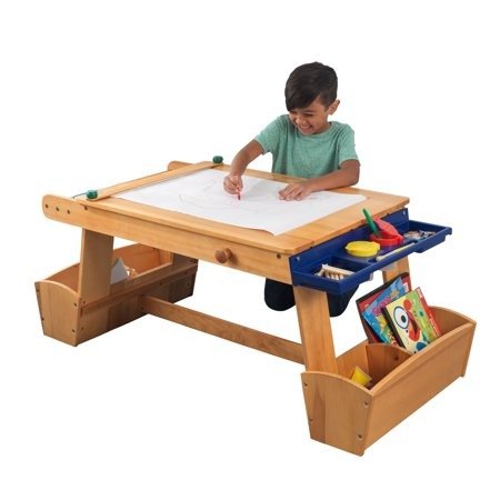 儿童艺术创作桌，带晾干架
