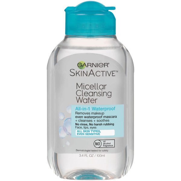 SkinActive All-in-1 Waterproof Micellar Cleansing Water 3.4 fl. oz. Bottle