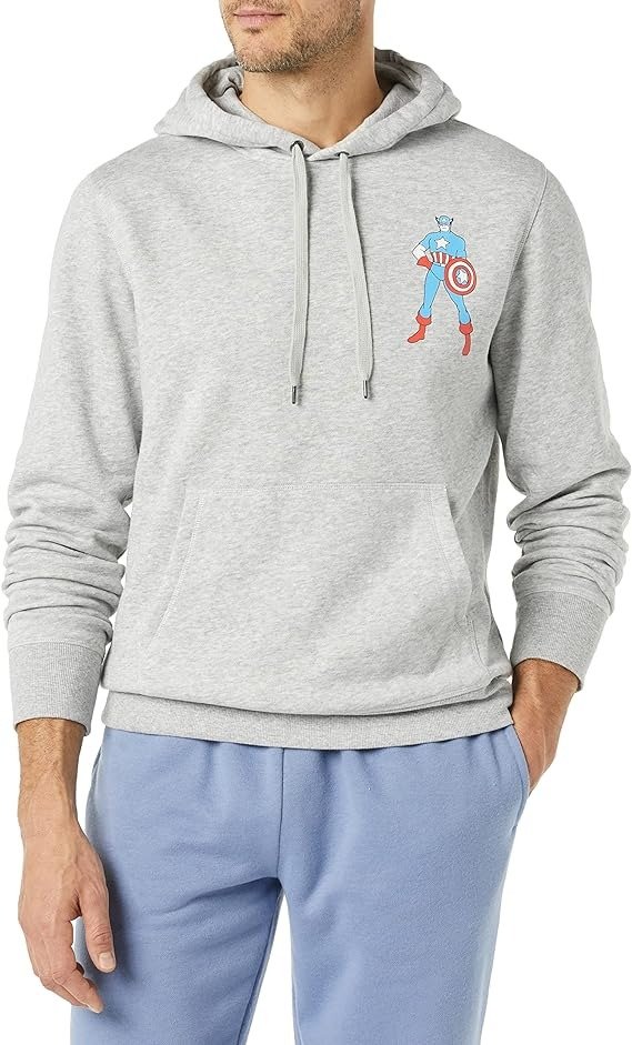 Amazon Essentials Disney | Marvel | Star Wars Men's Fleece Pullover Hoodie Sweatshirts (Available in Big & Tall)