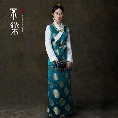 电影里才看得到的美 缎面花朵藏族拉萨服西藏服藏装 卓玛服-淘宝网