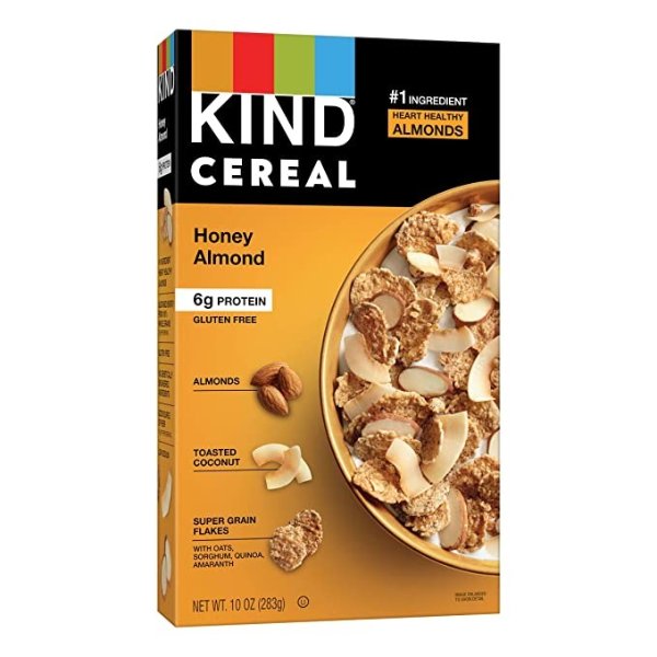 Breakfast Cereal, Honey Almond, Gluten Free, 6g Protein, 10 Oz, 4Count
