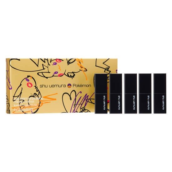 mini lip coffret in Pikachu-inspired gift box – lipstick set – shu uemura