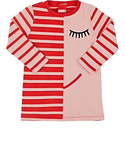 Kids' Charlotte Eyelash-Print Striped Cotton Dress