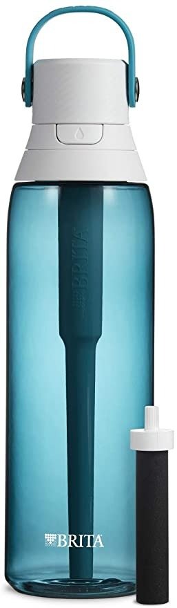 Plastic Water Filter Bottle, 26 Ounce, Sea Glass, 1 Count