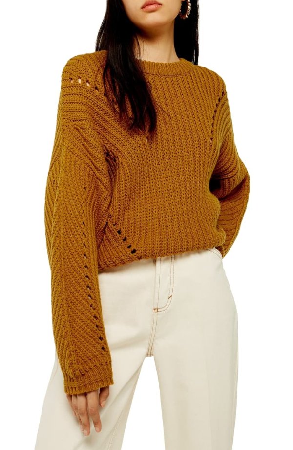 Chunky Pointelle Sweater